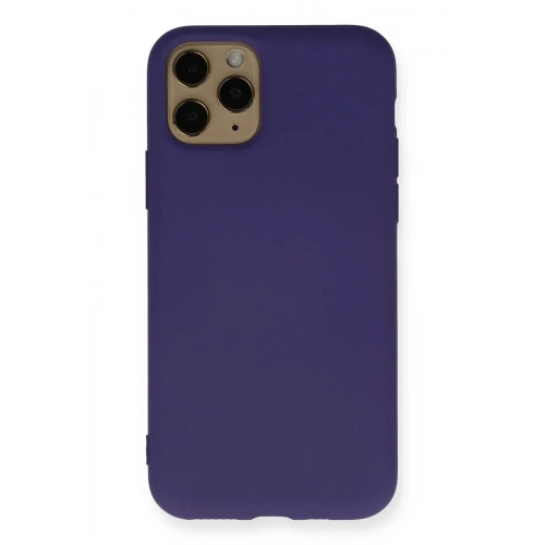 Mey İthalat®  iPhone 11 Pro Max Kılıf Nano içi Kadife Silikon - Mor