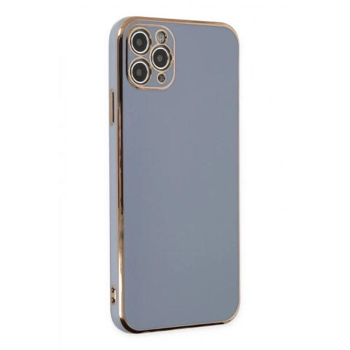 Mey İthalat®  iPhone 11 Pro Max Kılıf Volet Silikon - Mavi