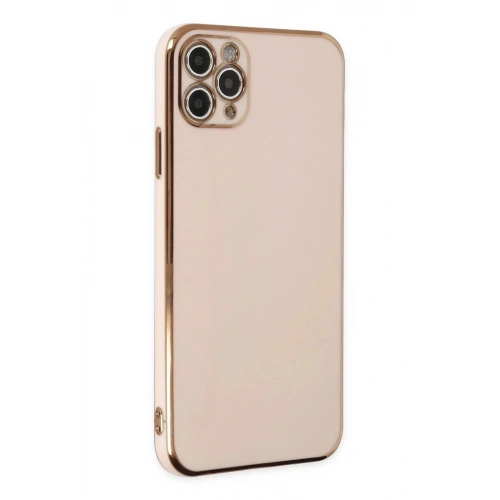 Mey İthalat®  iPhone 11 Pro Max Kılıf Volet Silikon - Pembe