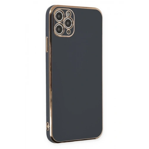 Mey İthalat®  iPhone 11 Pro Max Kılıf Volet Silikon - Siyah