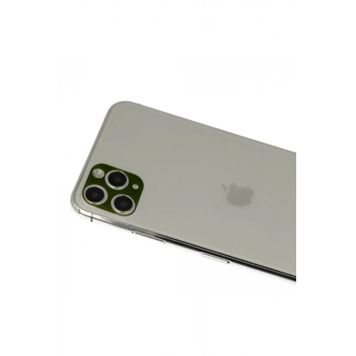 Mey İthalat®  iPhone 11 Pro Max Rainbow Kamera Lens Koruma Cam - Yeşil