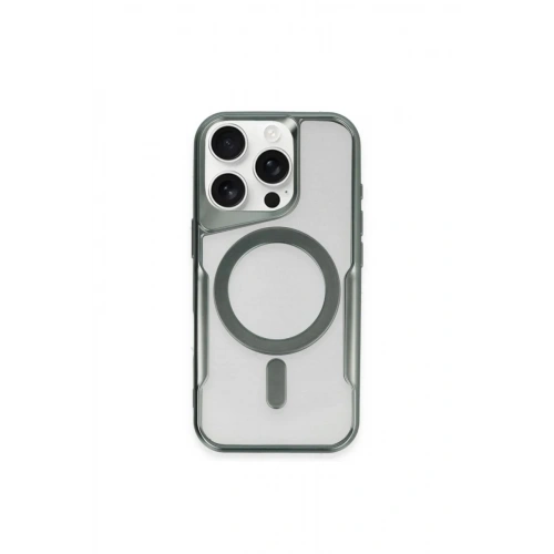 Mey İthalat®  iPhone 12 Kılıf Boyi Magsafe Silikon Kapak - Yeşil