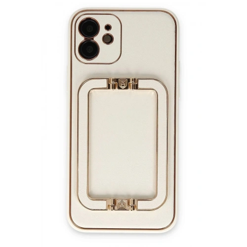 Mey İthalat®  iPhone 12 Kılıf Coco Elit Kapak - Beyaz