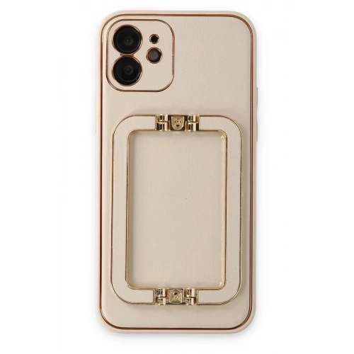 Mey İthalat®  iPhone 12 Kılıf Coco Elit Kapak - Gold