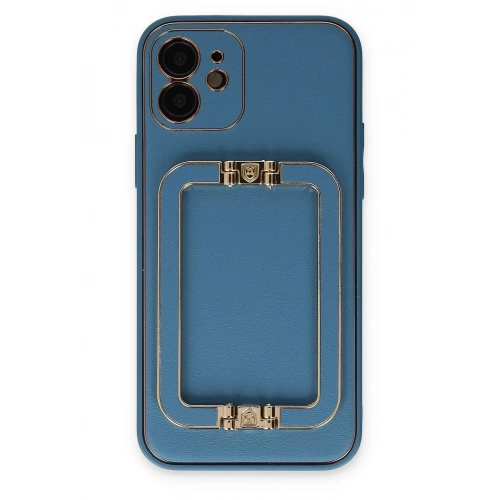 Mey İthalat®  iPhone 12 Kılıf Coco Elit Kapak - Mavi