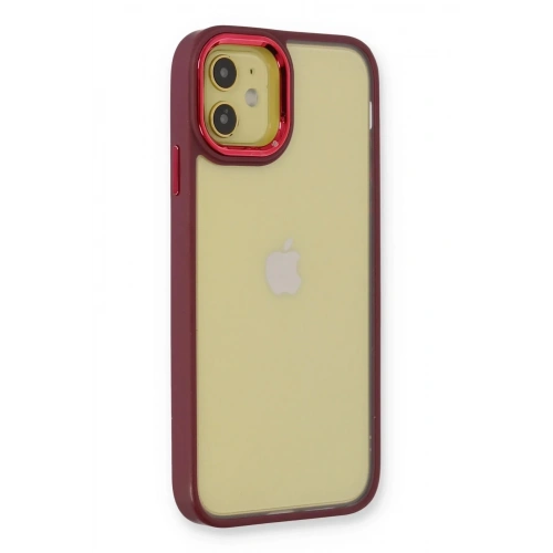 Mey İthalat®  iPhone 12 Kılıf Dora Kapak - Kırmızı