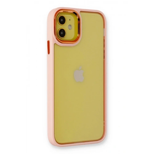 Mey İthalat®  iPhone 12 Kılıf Dora Kapak - Pudra