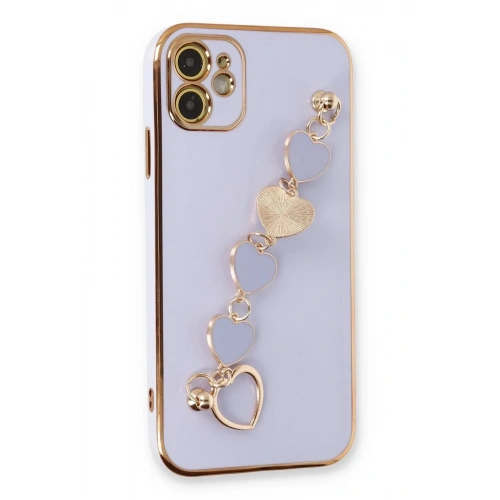 Mey İthalat®  iPhone 12 Kılıf Esila Silikon - Lila