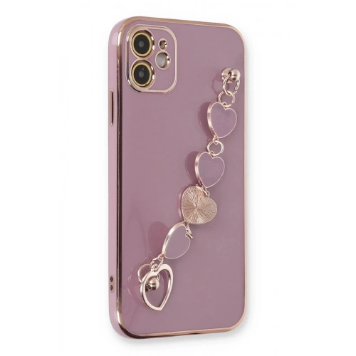 Mey İthalat®  iPhone 12 Kılıf Esila Silikon - Mor
