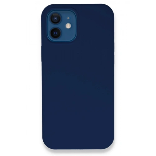 Mey İthalat®  iPhone 12 Kılıf Lansman Legant Silikon - Lacivert