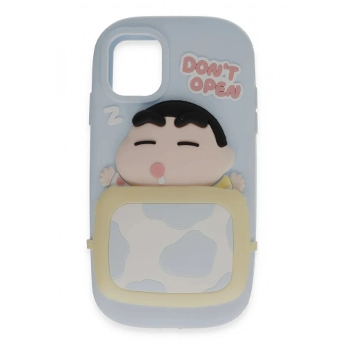 Mey İthalat®  iPhone 12 Kılıf Poky Karakter Silikon Kapak - Desen 3