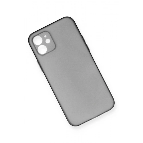Mey İthalat®  iPhone 12 Kılıf PP Ultra İnce Kapak - Gri