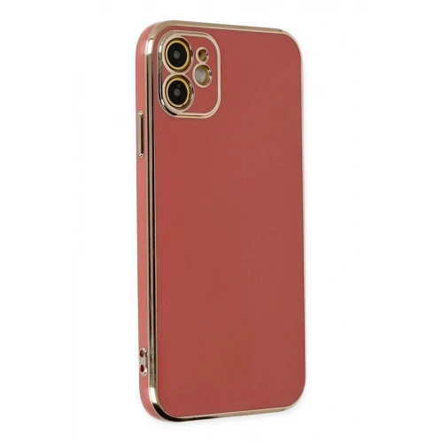Mey İthalat®  iPhone 12 Kılıf Volet Silikon - Kırmızı