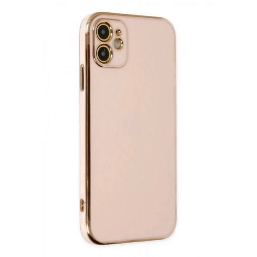 Mey İthalat®  iPhone 12 Kılıf Volet Silikon - Pembe