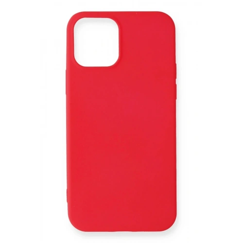 Mey İthalat®  iPhone 12 Mini Kılıf First Silikon - Kırmızı