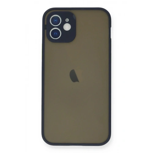 Mey İthalat®  iPhone 12 Mini Kılıf Montreal Silikon Kapak - Lacivert