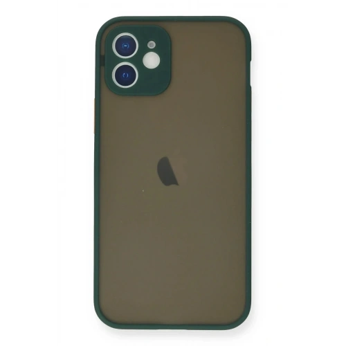 Mey İthalat®  iPhone 12 Mini Kılıf Montreal Silikon Kapak - Yeşil