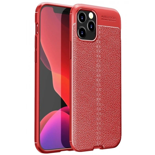 Mey İthalat®  iPhone 12 Pro Kılıf Auto Focus Kapak - Kırmızı