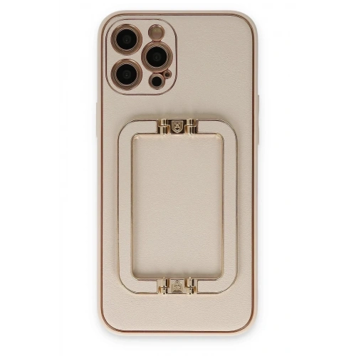 Mey İthalat®  iPhone 12 Pro Kılıf Coco Elit Kapak - Gold
