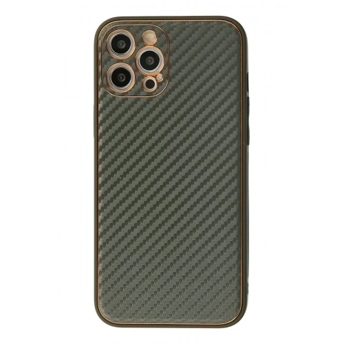 Mey İthalat®  iPhone 12 Pro Kılıf Coco Karbon Silikon - Füme