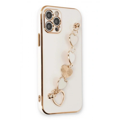 Mey İthalat®  iPhone 12 Pro Kılıf Esila Silikon - Beyaz