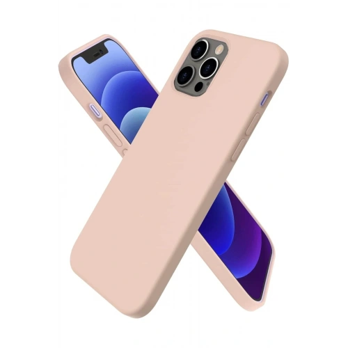Mey İthalat®  iPhone 12 Pro Kılıf First Silikon - Pudra