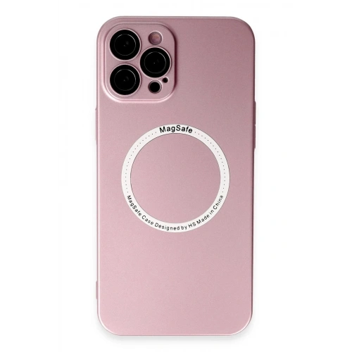 Mey İthalat®  iPhone 12 Pro Kılıf Jack Magneticsafe Lens Silikon - Rose Gold