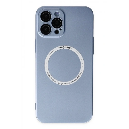 Mey İthalat®  iPhone 12 Pro Kılıf Jack Magneticsafe Lens Silikon - Sierra Blue