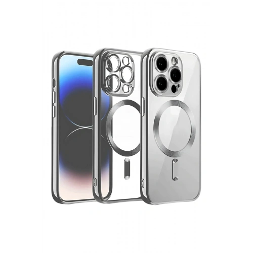Mey İthalat®  iPhone 12 Pro Kılıf Kross Magneticsafe Kapak - Titan Gri