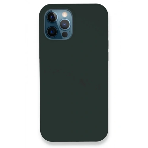 Mey İthalat®  iPhone 12 Pro Kılıf Lansman Legant Silikon - Koyu Yeşil