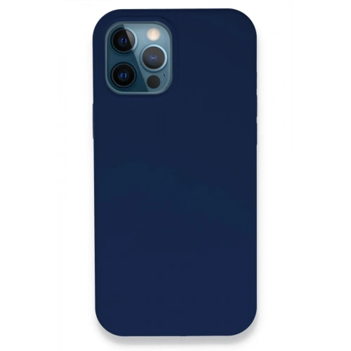 Mey İthalat®  iPhone 12 Pro Kılıf Lansman Legant Silikon - Lacivert