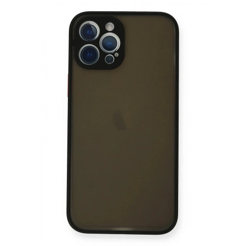 Mey İthalat®  iPhone 12 Pro Kılıf Montreal Silikon Kapak - Siyah