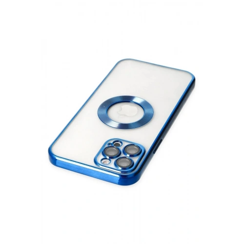 Mey İthalat®  iPhone 12 Pro Kılıf Slot Silikon - Mavi