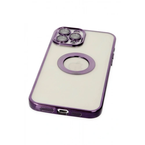 Mey İthalat®  iPhone 12 Pro Kılıf Slot Silikon - Mor