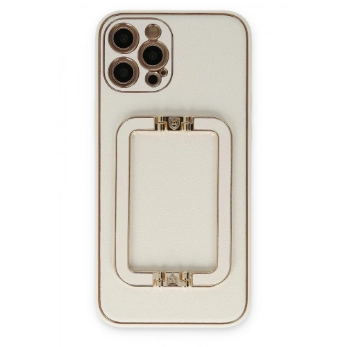 Mey İthalat®  iPhone 12 Pro Max Kılıf Coco Elit Kapak - Beyaz