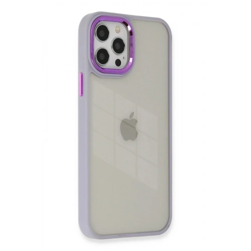 Mey İthalat®  iPhone 12 Pro Max Kılıf Dora Kapak - Lila