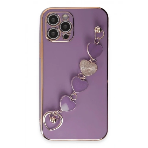 Mey İthalat®  iPhone 12 Pro Max Kılıf Esila Silikon - Mor