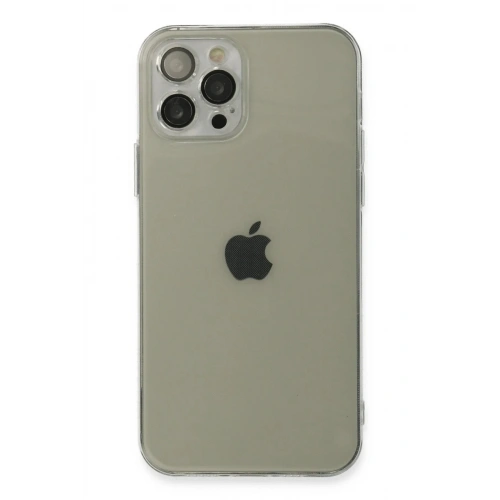 Mey İthalat®  iPhone 12 Pro Max Kılıf Fly Lens Silikon - Şeffaf