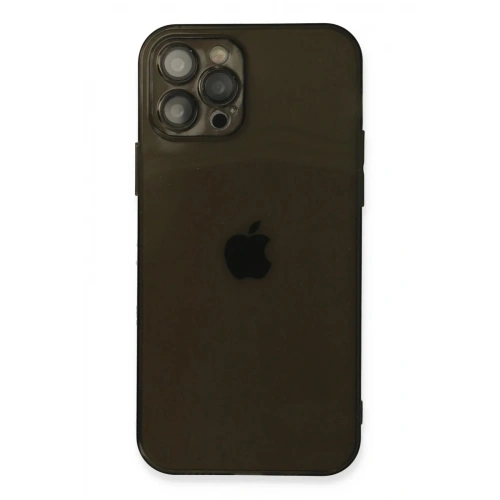 Mey İthalat®  iPhone 12 Pro Max Kılıf Fly Lens Silikon - Siyah
