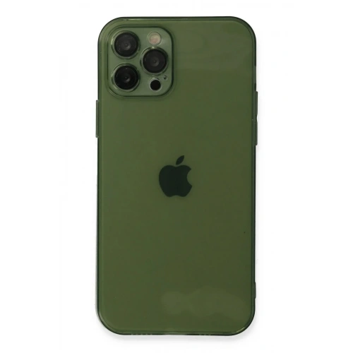 Mey İthalat®  iPhone 12 Pro Max Kılıf Fly Lens Silikon - Yeşil