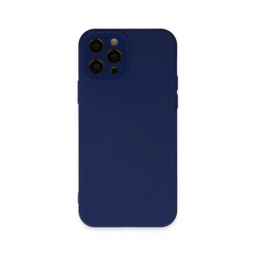 Mey İthalat®  iPhone 12 Pro Max Kılıf Lansman Glass Kapak - Sky Blue