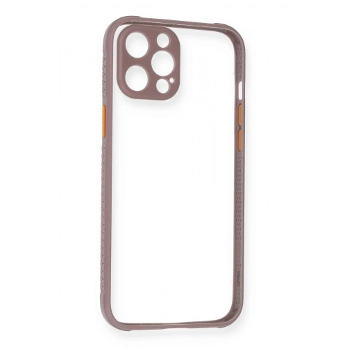 Mey İthalat®  iPhone 12 Pro Max Kılıf Miami Şeffaf Silikon - Açık Mor