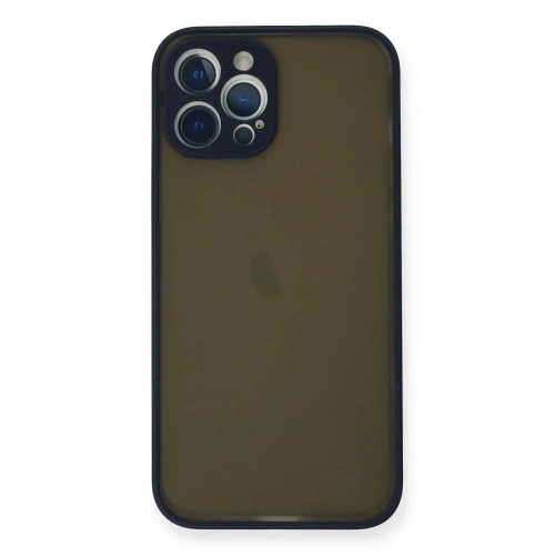 Mey İthalat®  iPhone 12 Pro Max Kılıf Montreal Silikon Kapak - Lacivert