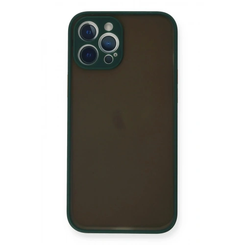 Mey İthalat®  iPhone 12 Pro Max Kılıf Montreal Silikon Kapak - Yeşil