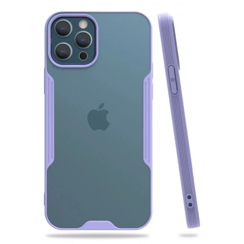 Mey İthalat®  iPhone 12 Pro Max Kılıf Platin Silikon - Lila