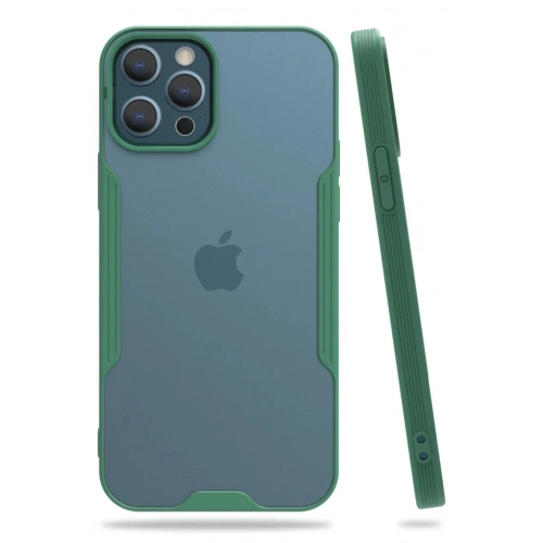 Mey İthalat®  iPhone 12 Pro Max Kılıf Platin Silikon - Yeşil