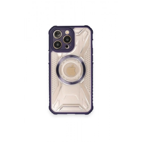 Mey İthalat®  iPhone 12 Pro Max Kılıf Prag Magneticsafe Kapak - Derin Mor