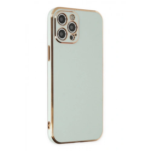 Mey İthalat®  iPhone 12 Pro Max Kılıf Volet Silikon - Açık Yeşil
