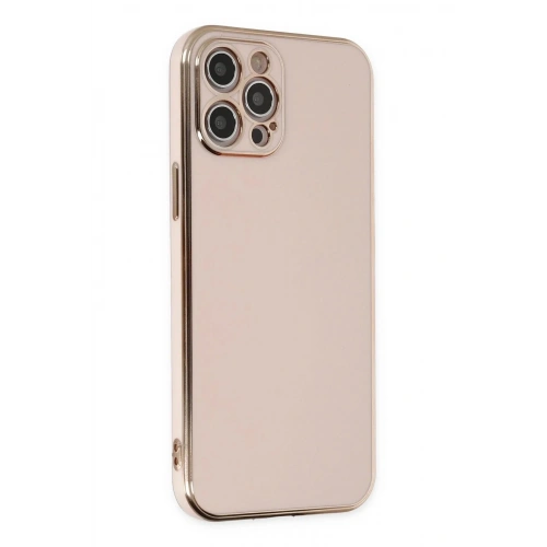 Mey İthalat®  iPhone 12 Pro Max Kılıf Volet Silikon - Pembe