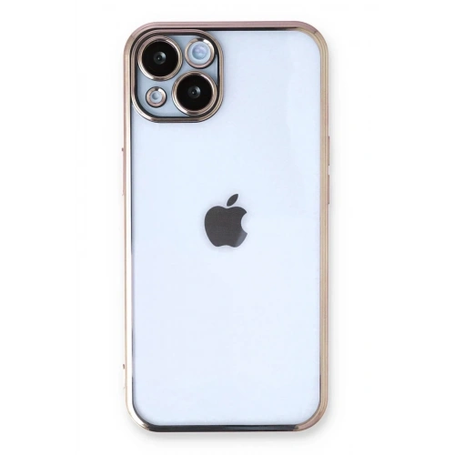 Mey İthalat®  iPhone 13 Kılıf  Lensli Silikon - Gold